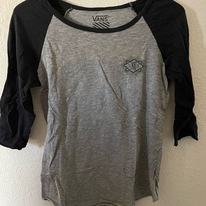Vans black and grey baseball tee